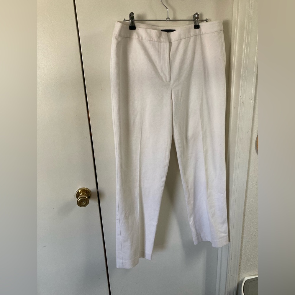 Talbots White Textured Pants
